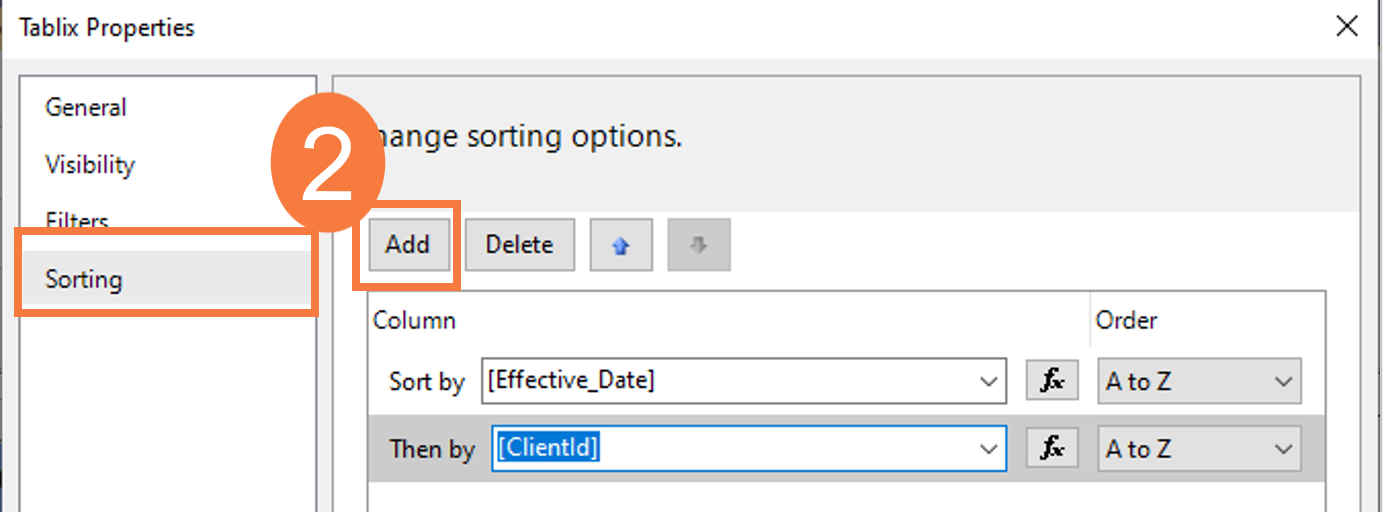 9. How to Add Sorting - 2023 CalMHSA